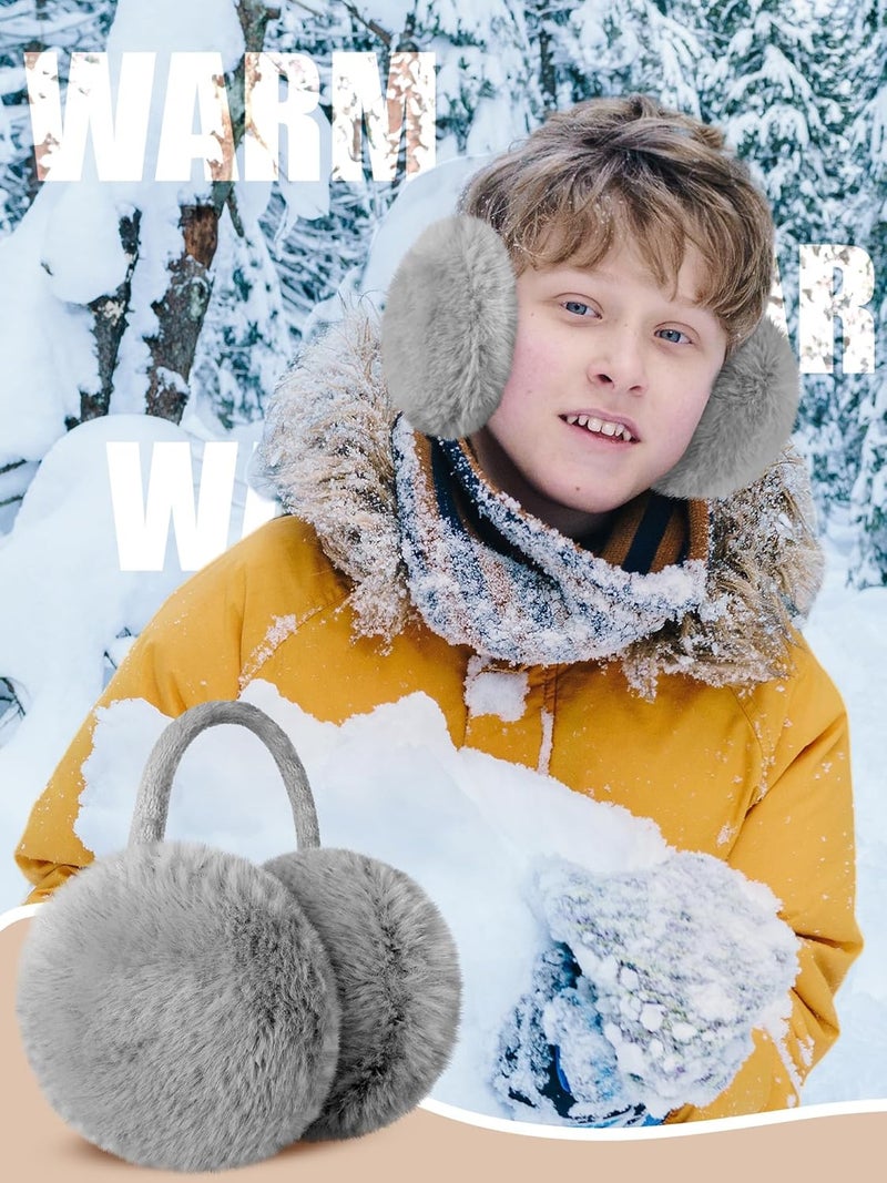 Fourluoo 4 Pcs Warm Ear Muffs Winter Earmuffs Cute Ear Covers for Kids teenager Outdoor Activities Warmth - Image 4